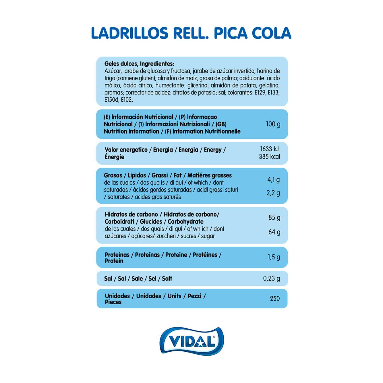 LADRILLOS REGALIZ COLA RELLENOS PICA 1,6KG