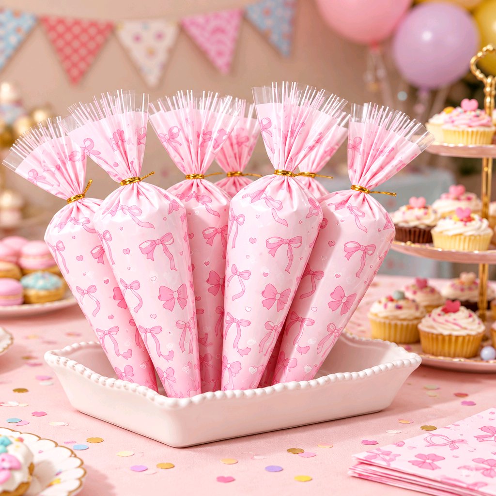 BOLSA CONO LAZOS RELLENA DE CHUCHES